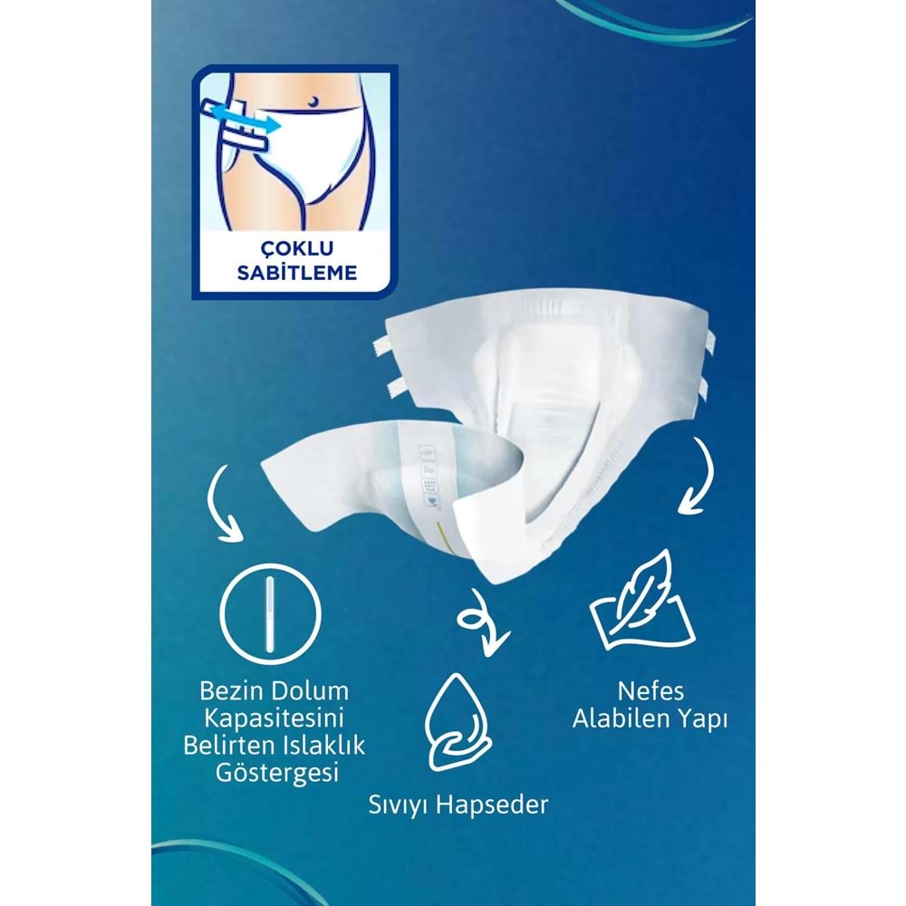 Tena Proskin Slip Plus Bel Bantlı Yetişkin Bezi M - Orta - Medium 30 Adet