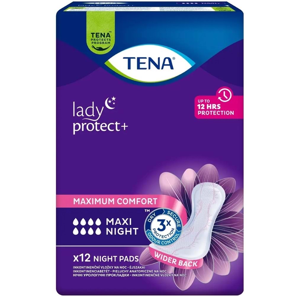 Tena Lady Protect Mesane Pedi Maxi Night Geceye Özel 12 Adet