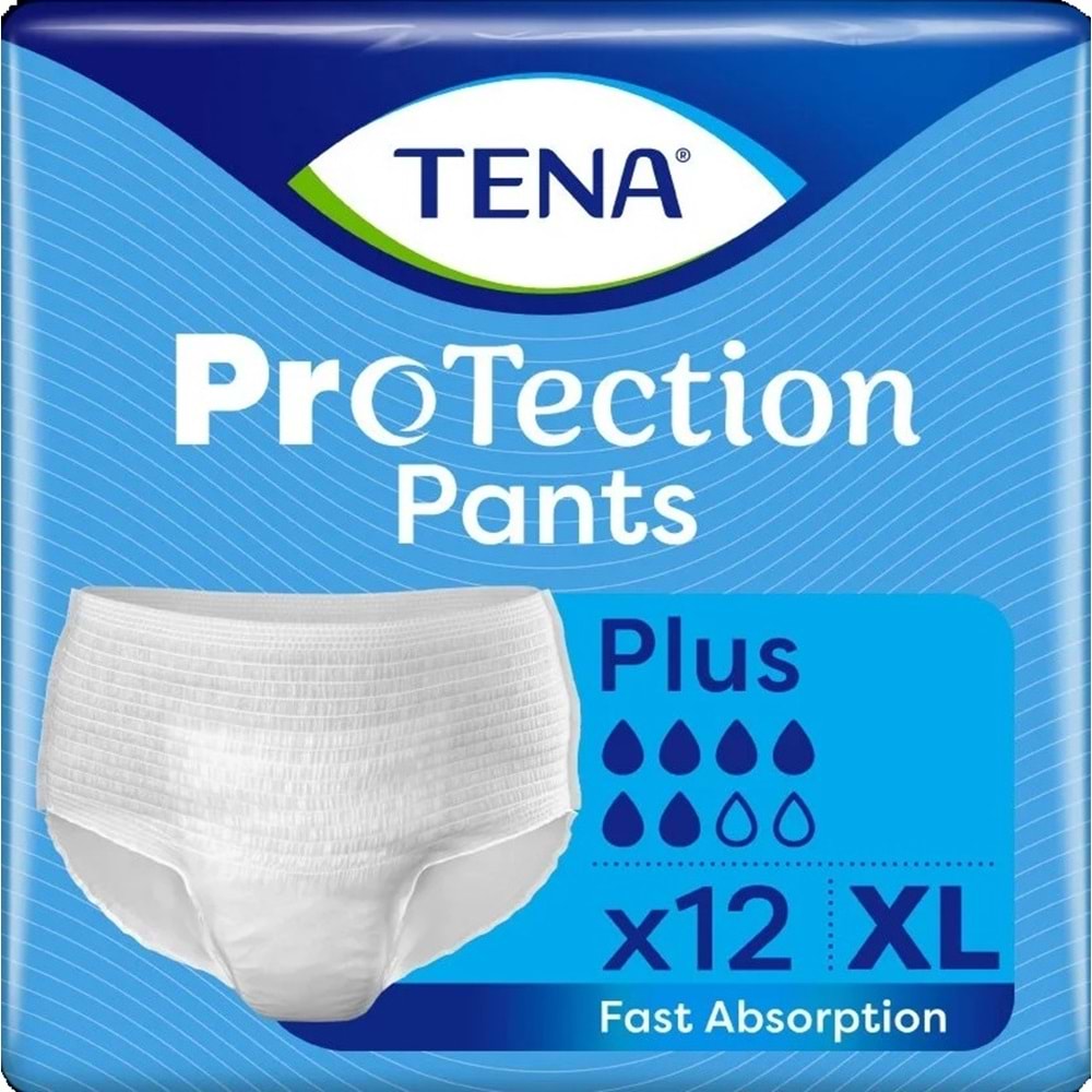 Tena ProTection Pants Plus Emici Külot Yetişkin Bezi XL - Ekstra Büyükü - Extra Large 12 Adet