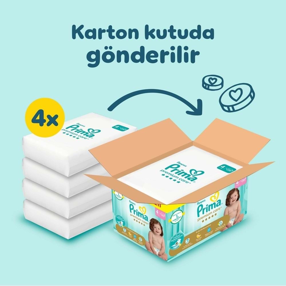 Prima Premium Care Bebek Bezi 4 Beden 9-14 KG Maxi 84 Adet Ultra Fırsat Pk