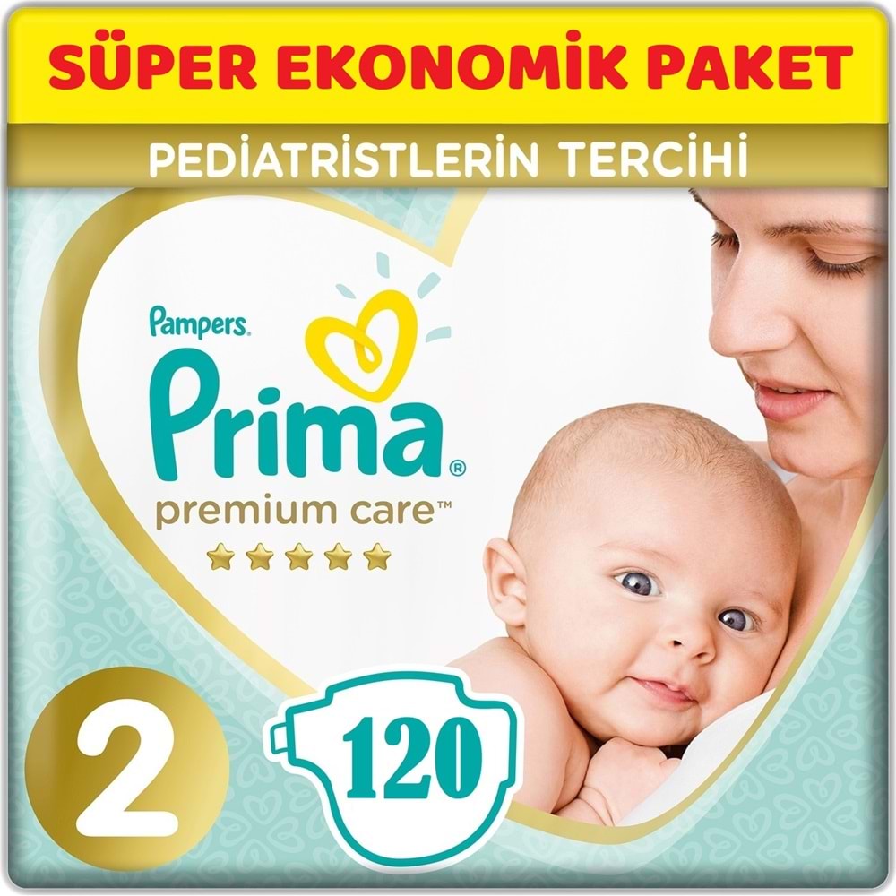 Prima Premium Care Bebek Bezi 2 Beden 4-8 Mini 120 Adet Ekonomik Pk