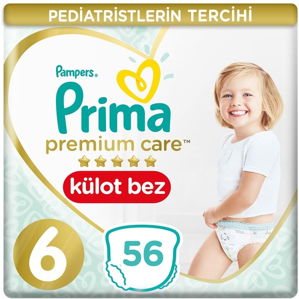 Prima Premium Care Külot Bebek Bezi 6 Beden 15+ 56 Adet Süper Ekonomik Pk