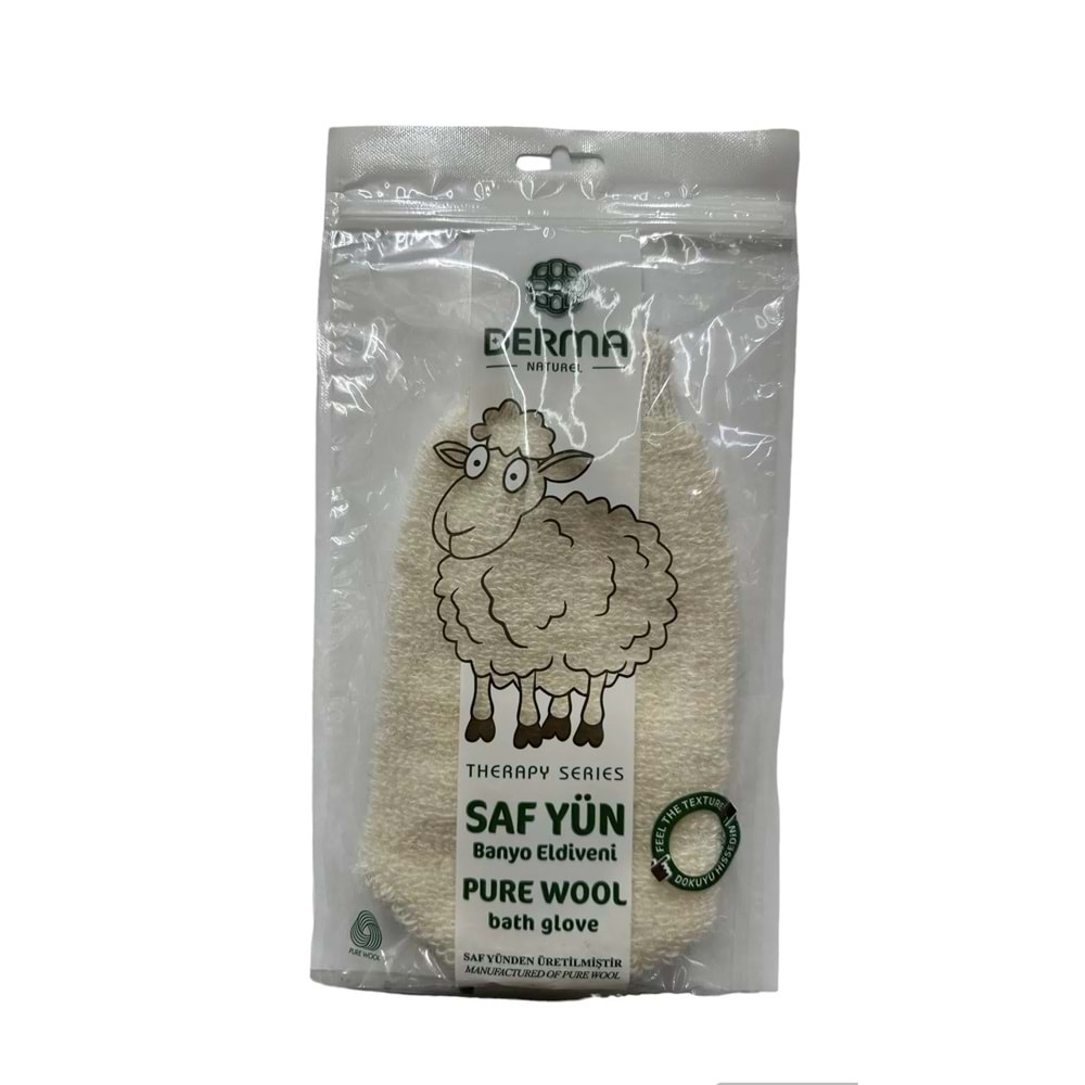 Derma Naturel Therapy Saf Yün Banyo Eldiveni T-485