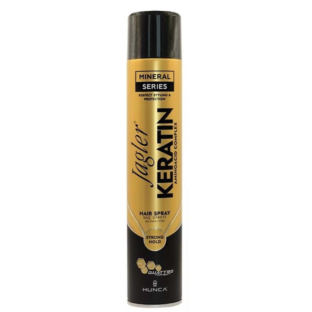 Jagler Saç Spreyi 400ML Keratinli Keratin Strong Hold - Minarelli - Ekstra Sert
