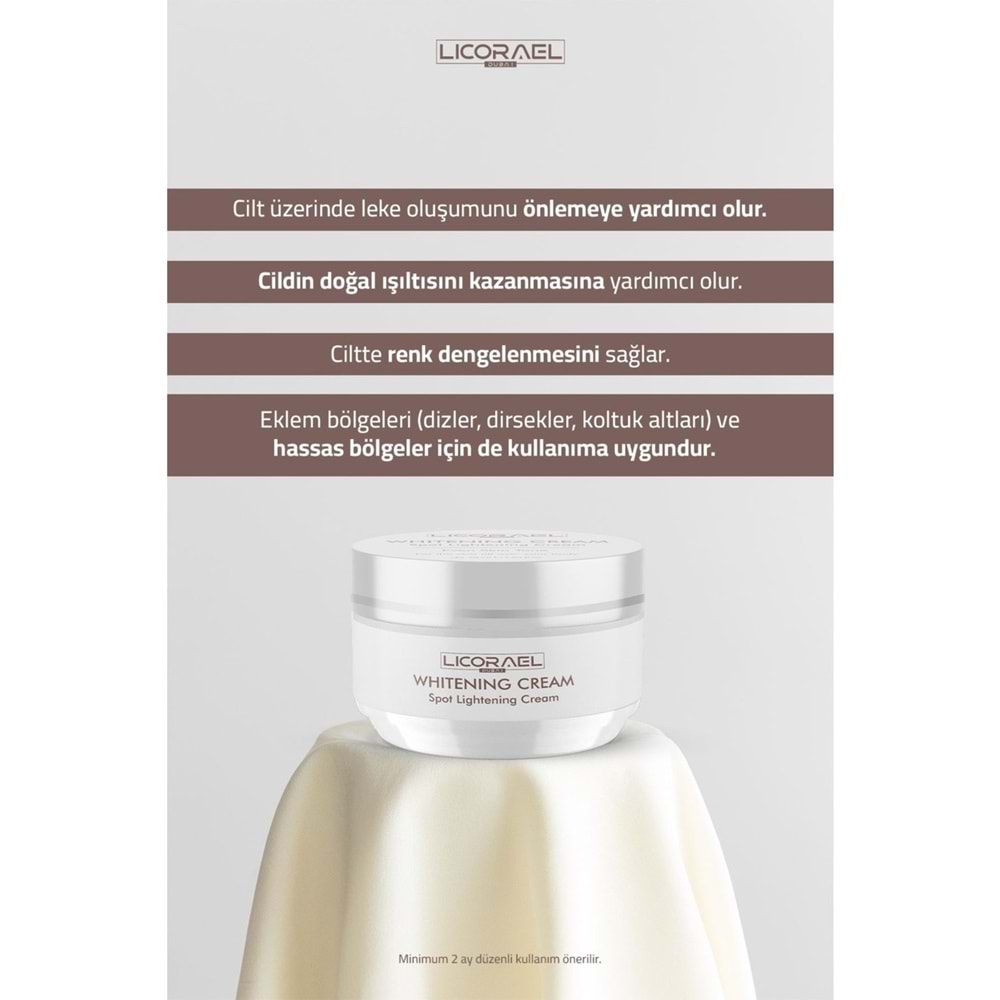 Licorael Dubai Whıtenıng Cream Leke Karşıtı Beyazlatıcı Krem 50ML