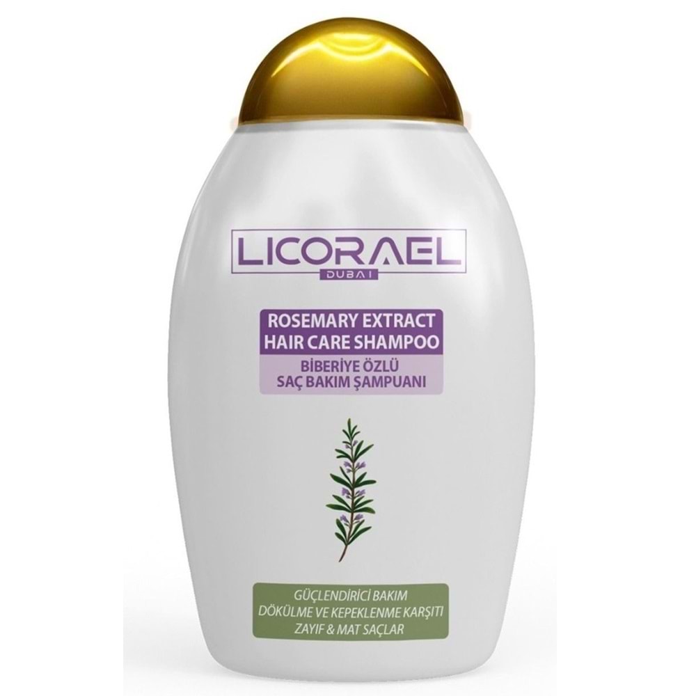 Licorael Dubai Rosemary Extract Haır Care Shampoo (Biberiye Özlü Saç Bakım Şampuanı) 400ML