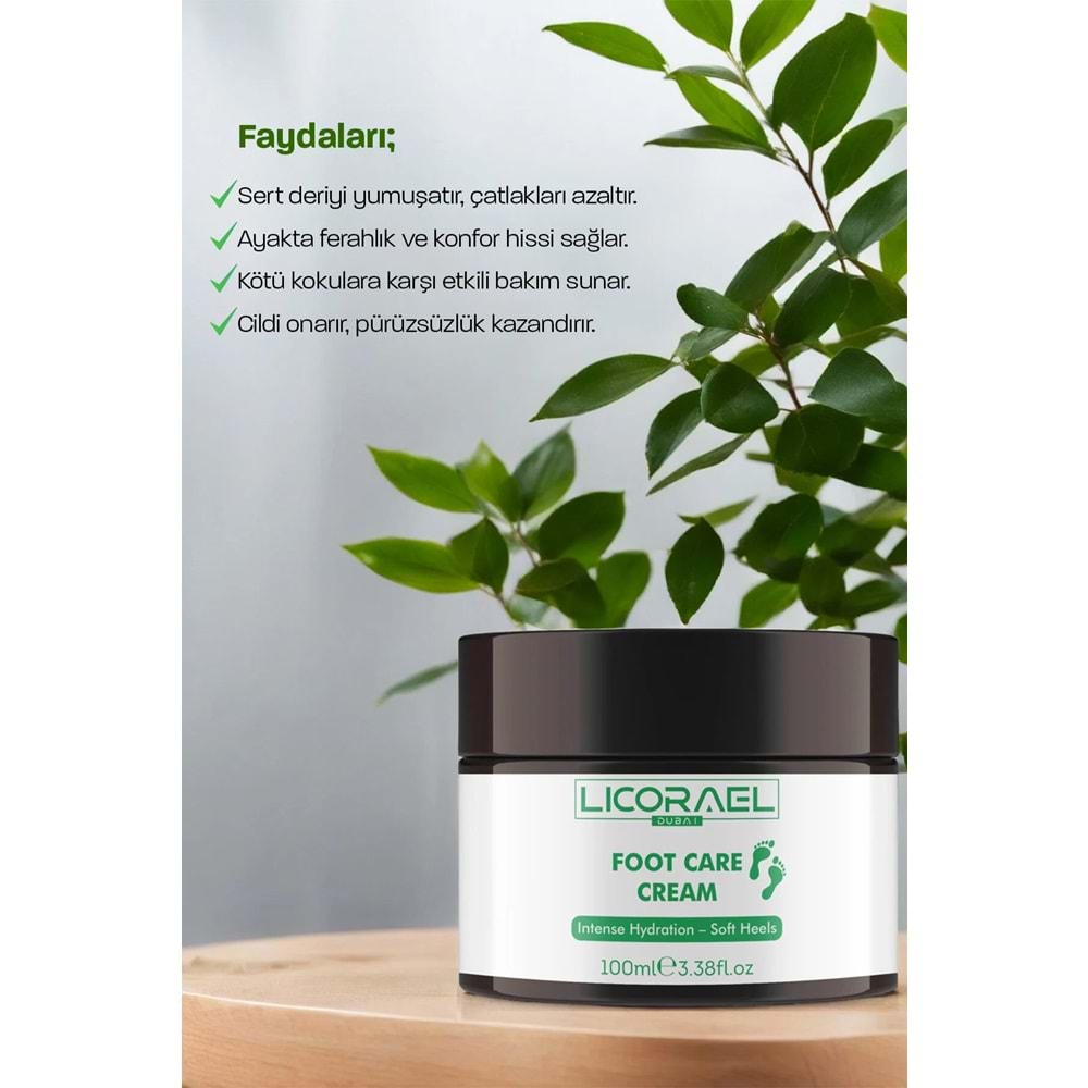 Licorael Dubai Foot Car Cream (Ayak ve Topuk Çatlak Kremi) 100ML
