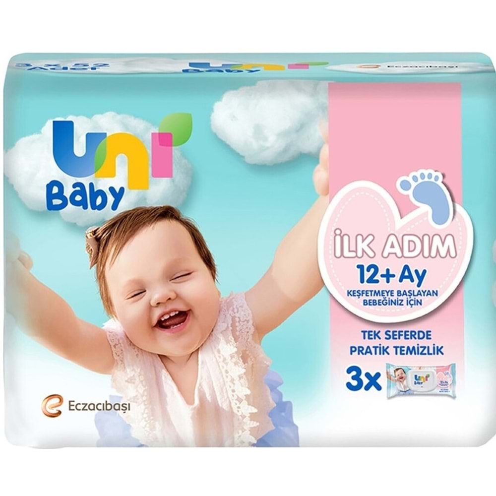 Uni Baby Islak Havlu Mendil İlk Adım 52 Yaprak (3 Lü Pk) 156 Yaprak