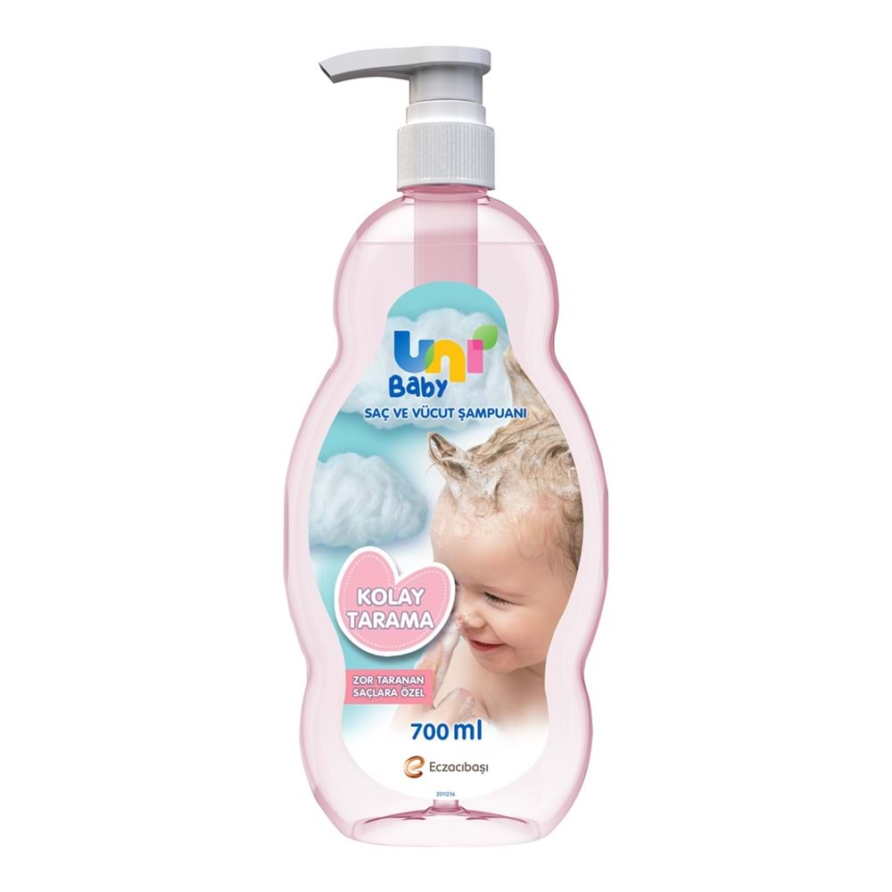 Uni Baby Bebek Kolay Tarama Saç ve Vücut Şampuanı 700ML (Pompalı)