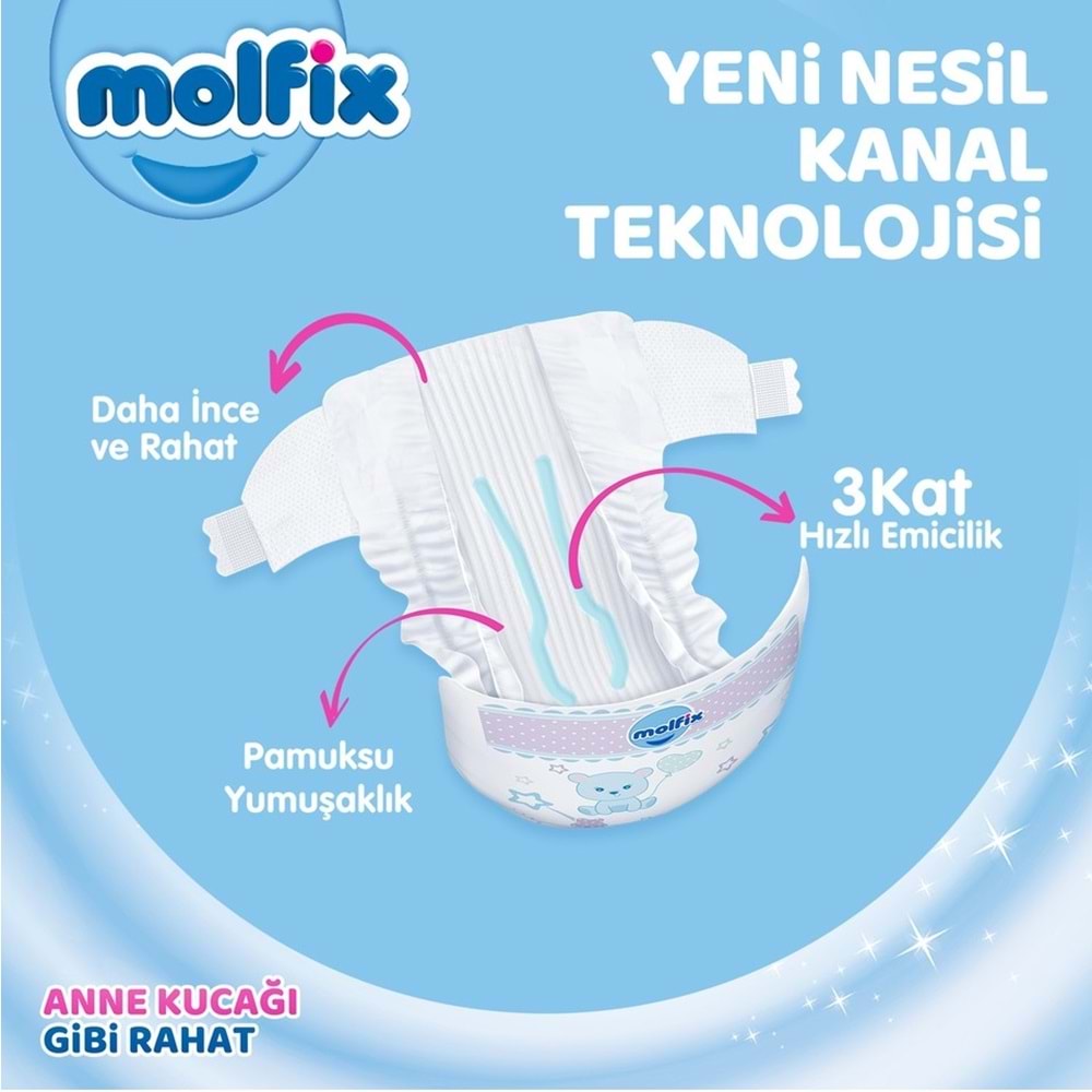 Molfix Bebek Bezi 3 Beden 4-9 KG Midi 140 Adet Pk Mega Pk