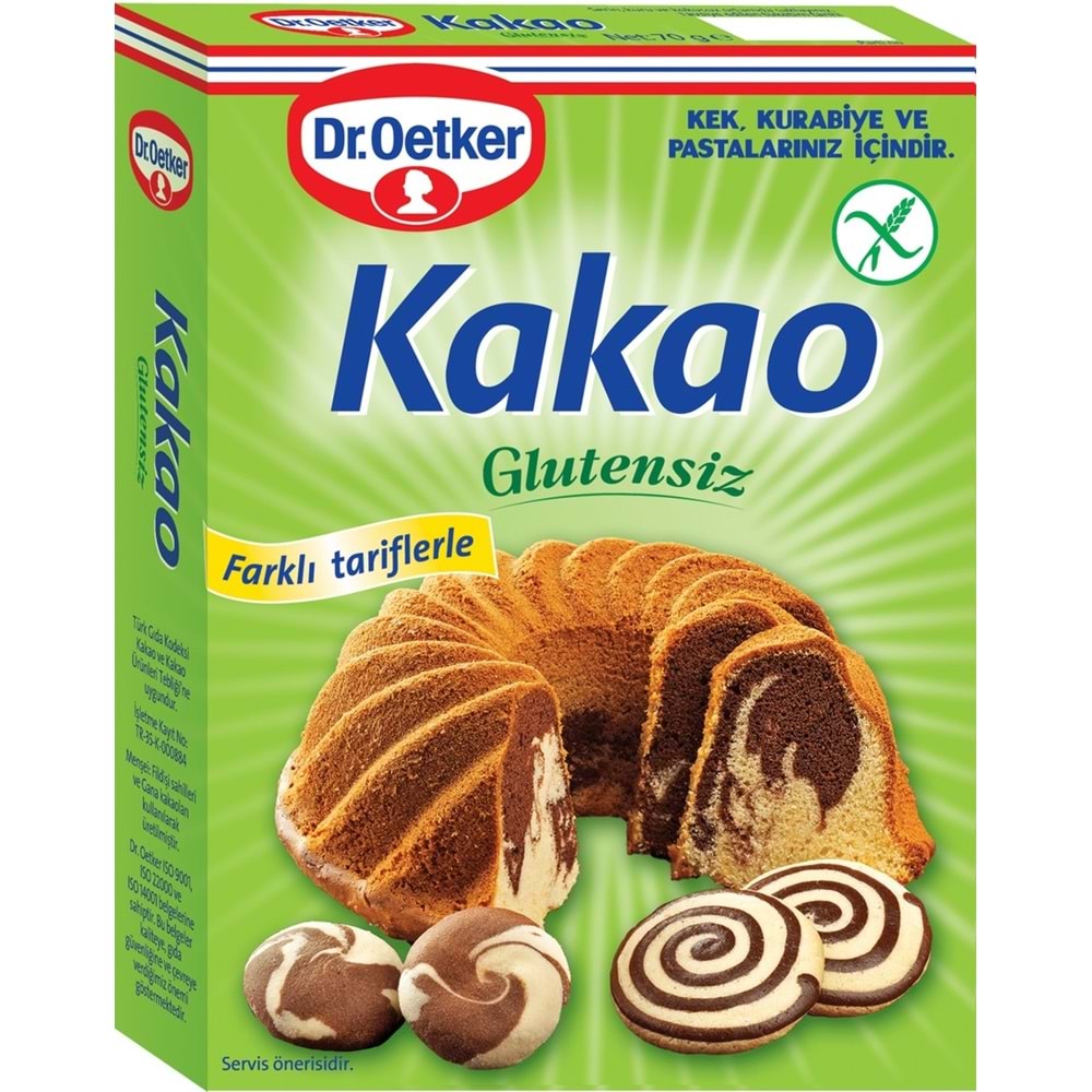 Dr. Oetker Glutensiz Kakao 70GR
