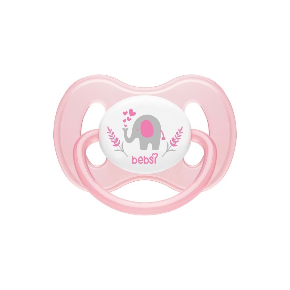 Bebsi Emzik Ortodontik Damaklı Kelebek No:1 Pembe-Yeşil (2 Li PK) Fırsat Pk