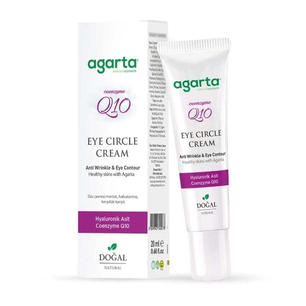Agarta Doğal Göz Altı Kırışıklık ve Koyu Halka Yaşlandırma Karşıtı Antiaging Bakım Kremi 20 ML
