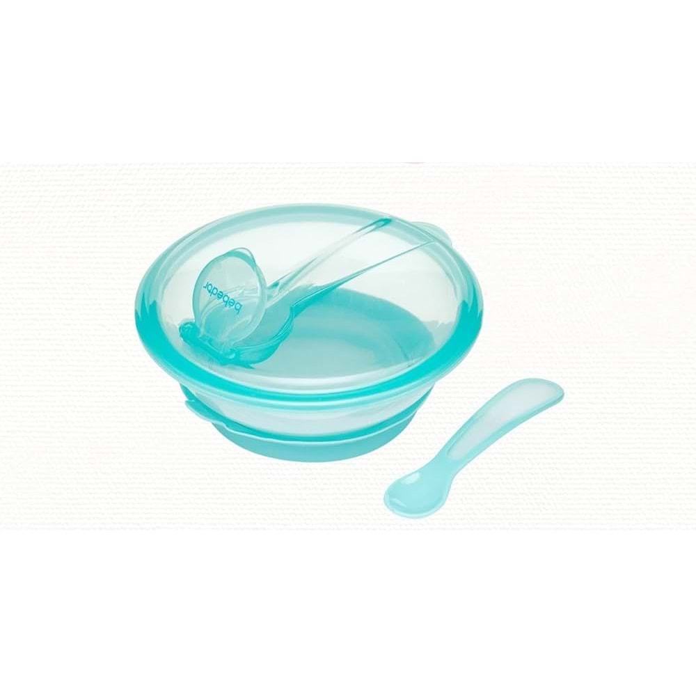 Bebedor Vakumlu Tabak ve Kaşık Seti (Kod:8557) - Yeşil