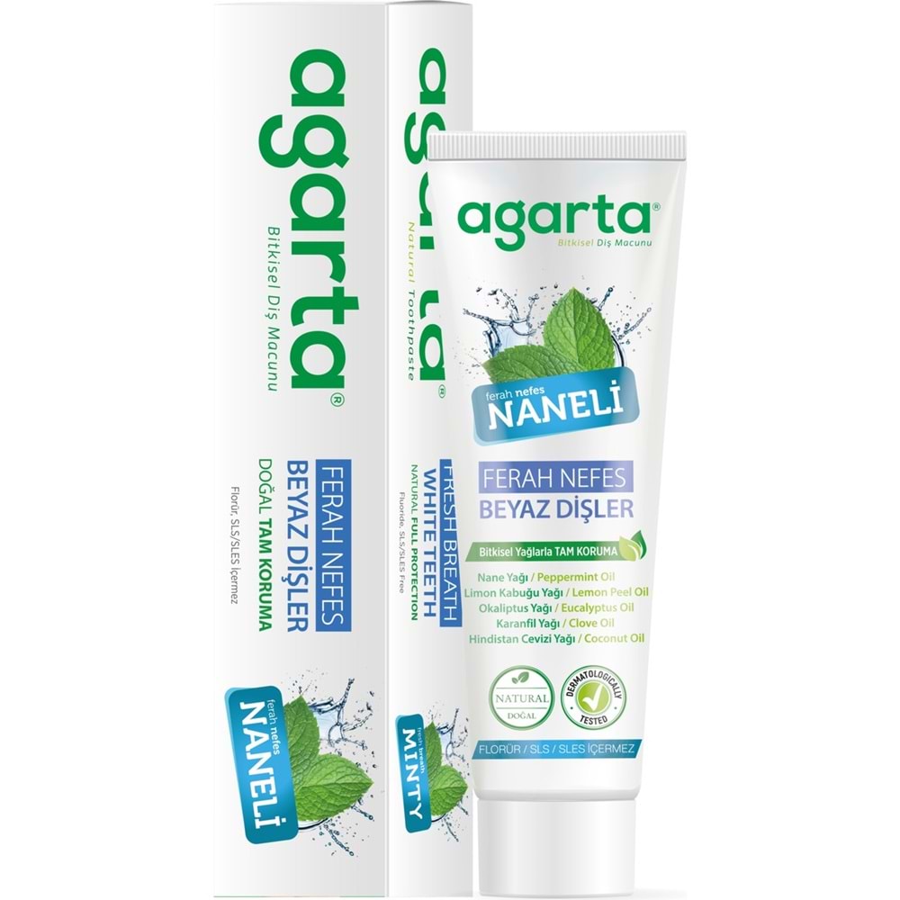 Agarta Doğal Diş Macunu 100ML Naneli (2 Li Set)