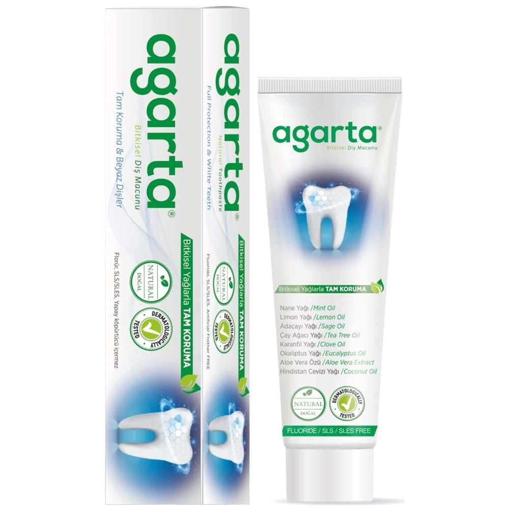 Agarta Doğal Diş Macunu 100ML Bitki Özlü (4 Lü Set)