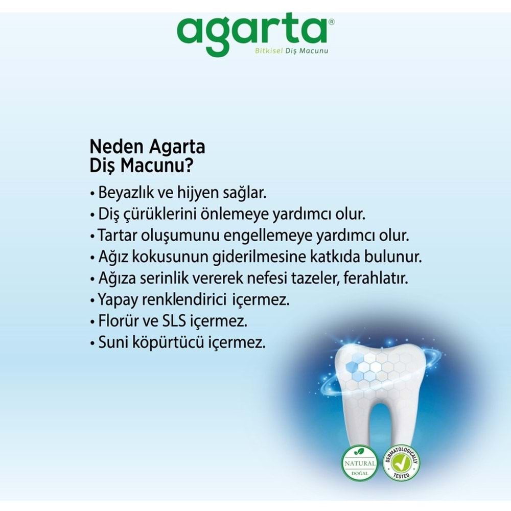 Agarta Doğal Diş Macunu 100ML Bitki Özlü (4 Lü Set)