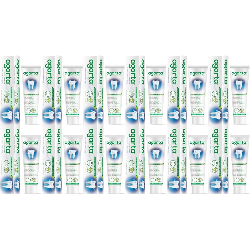 Agarta Doğal Diş Macunu 100ML Bitki Özlü (12 Li Set)