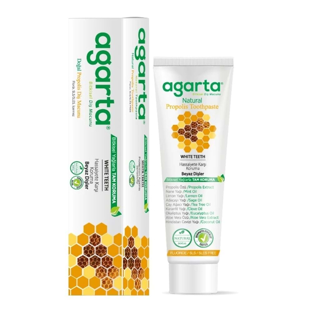 Agarta Doğal Diş Macunu 100ML Propolis (9 Lu Set)
