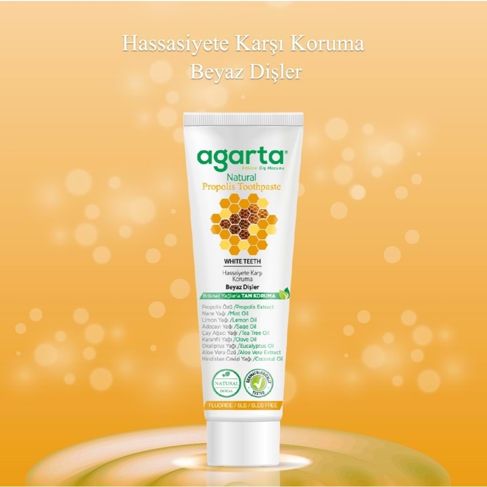 Agarta Doğal Diş Macunu 100ML Propolis (9 Lu Set)