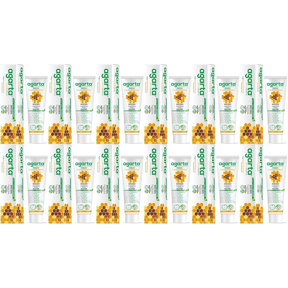 Agarta Doğal Diş Macunu 100ML Propolisli (12 Li Set)