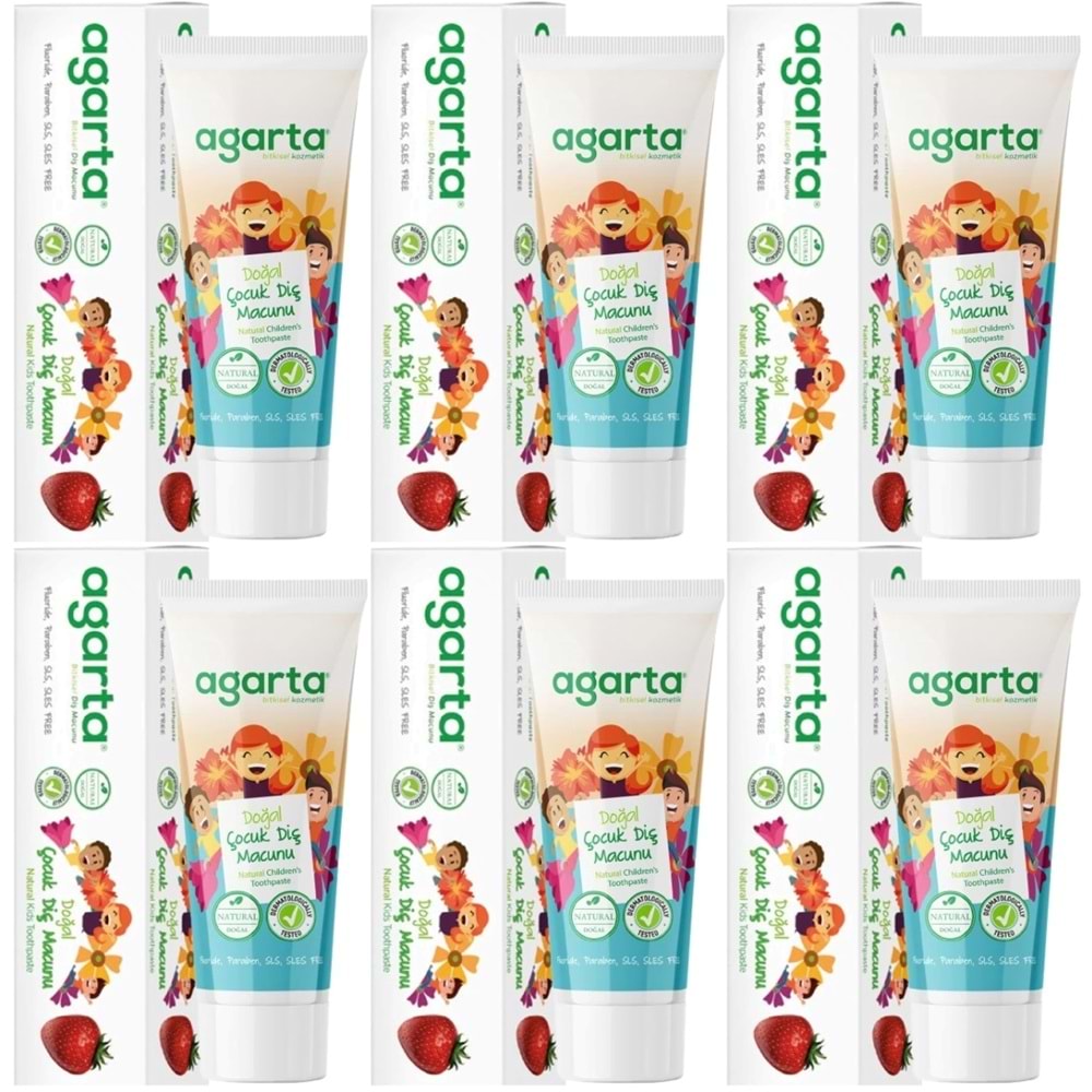 Agarta Doğal Diş Macunu 75ML Çocuk (6 Lı Set)