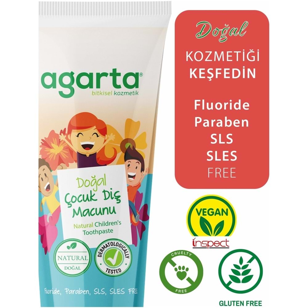 Agarta Doğal Diş Macunu 75ML Çocuk (12 Li Set)