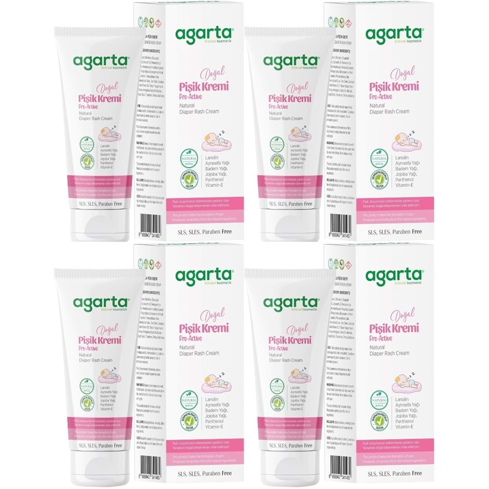 Agarta Doğal Pişik Kremi 100ML (4 Lü Set)