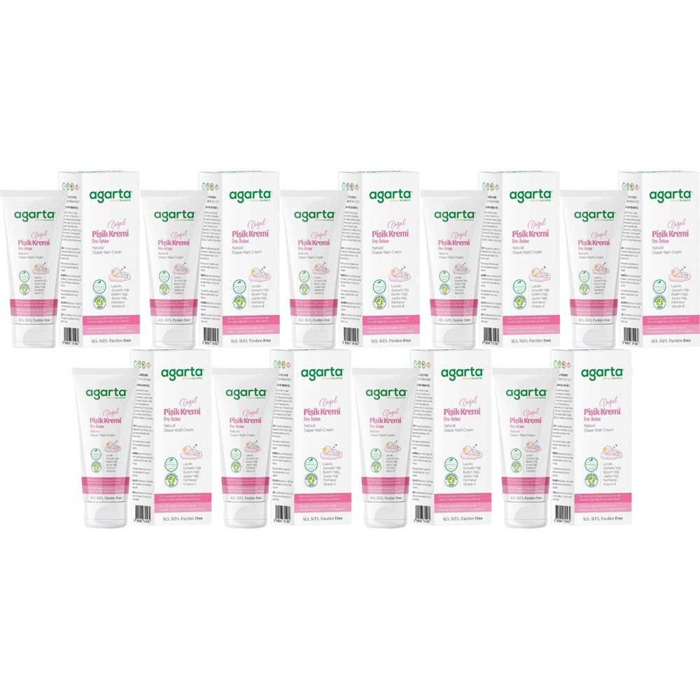 Agarta Doğal Pişik Kremi 100ML (9 Lu Set)