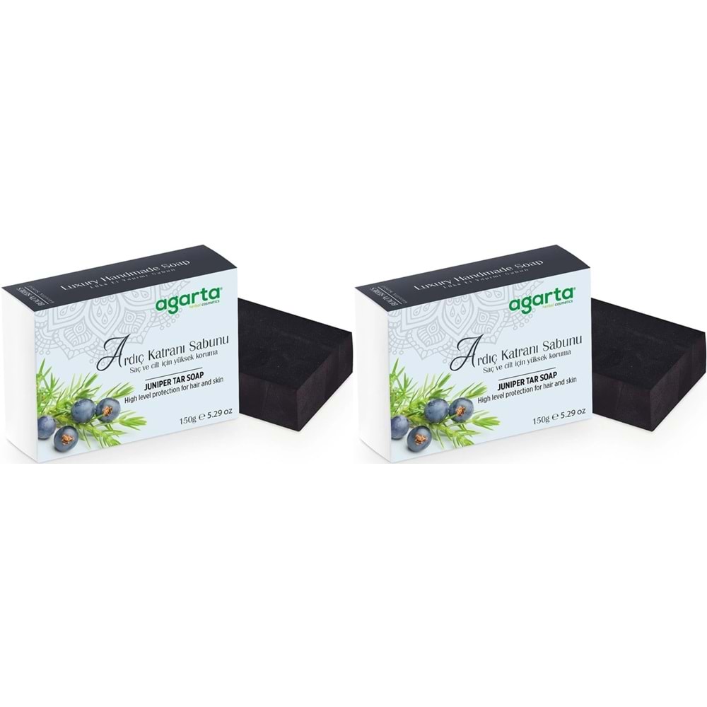 Agarta El Yapımı Doğal Sabun 150GR Ardıç Katranı (2 Li Set)