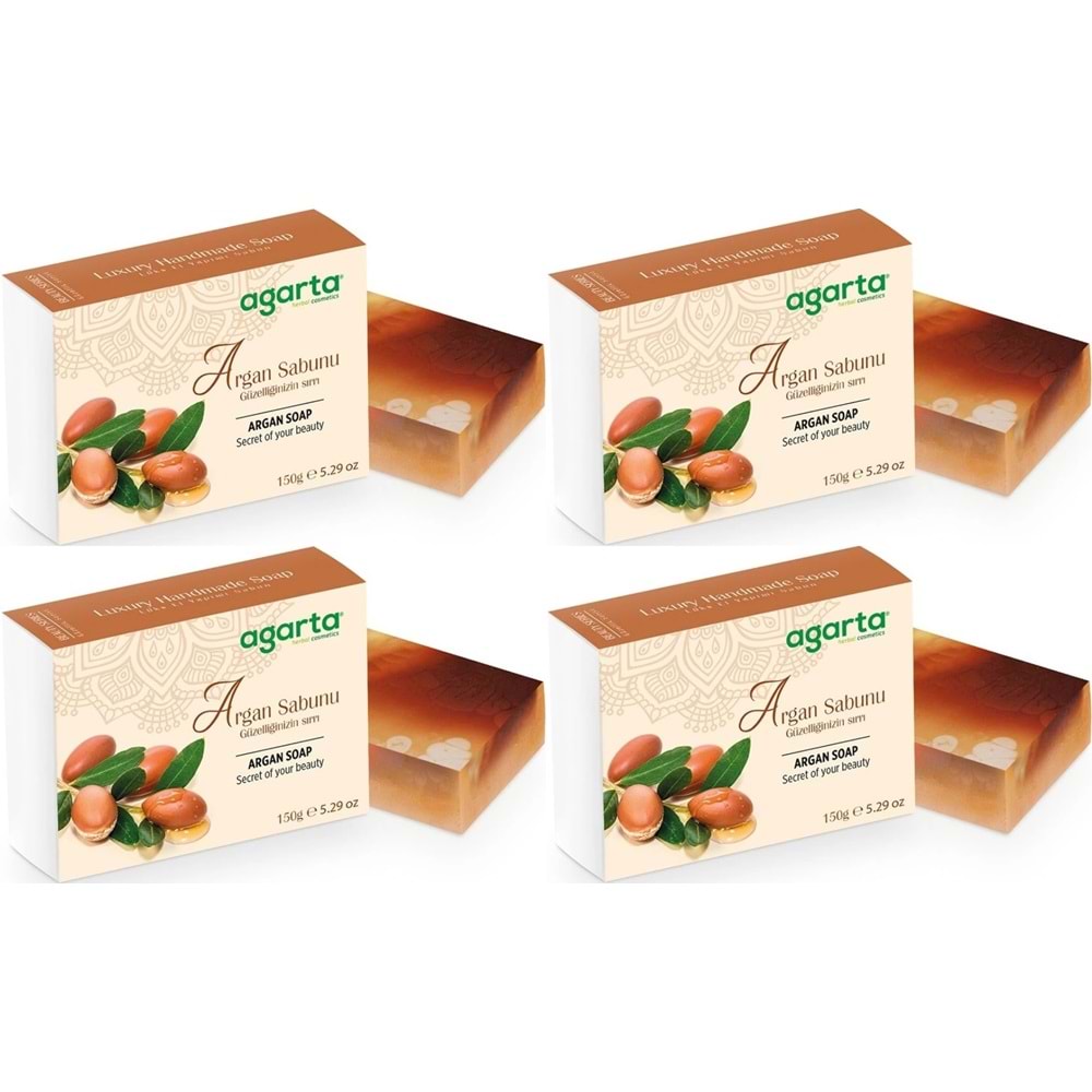 Agarta El Yapımı Doğal Sabun 150GR Argan (4 Lü Set)