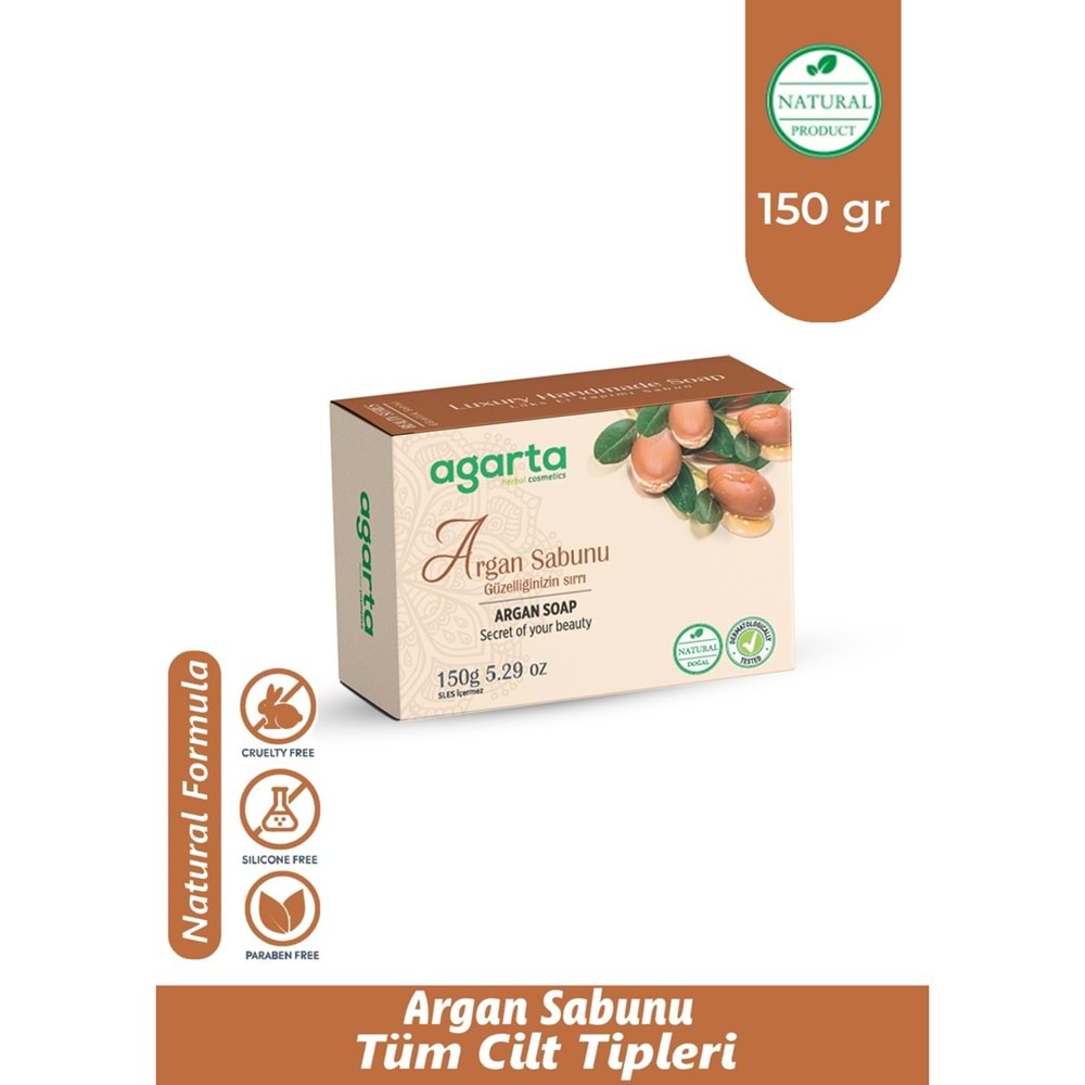 Agarta El Yapımı Doğal Sabun 150GR Argan (5 Li Set)