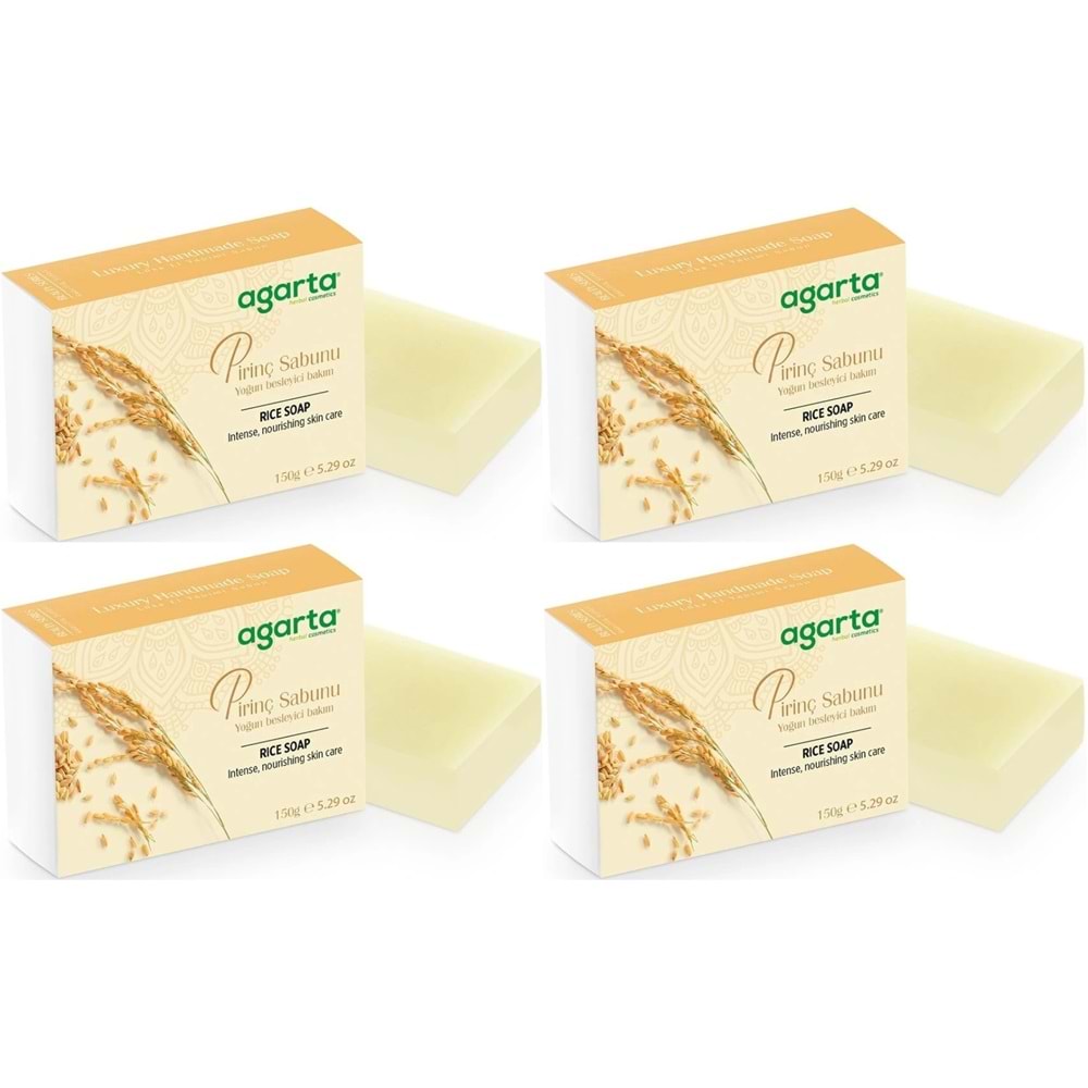 Agarta El Yapımı Doğal Sabun 150GR Pirinç (4 Lü Set)