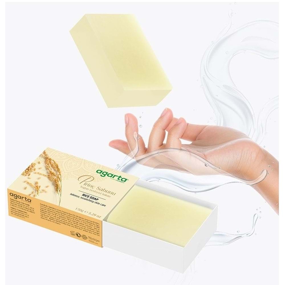 Agarta El Yapımı Doğal Sabun 150GR Pirinç (9 Lu Set)