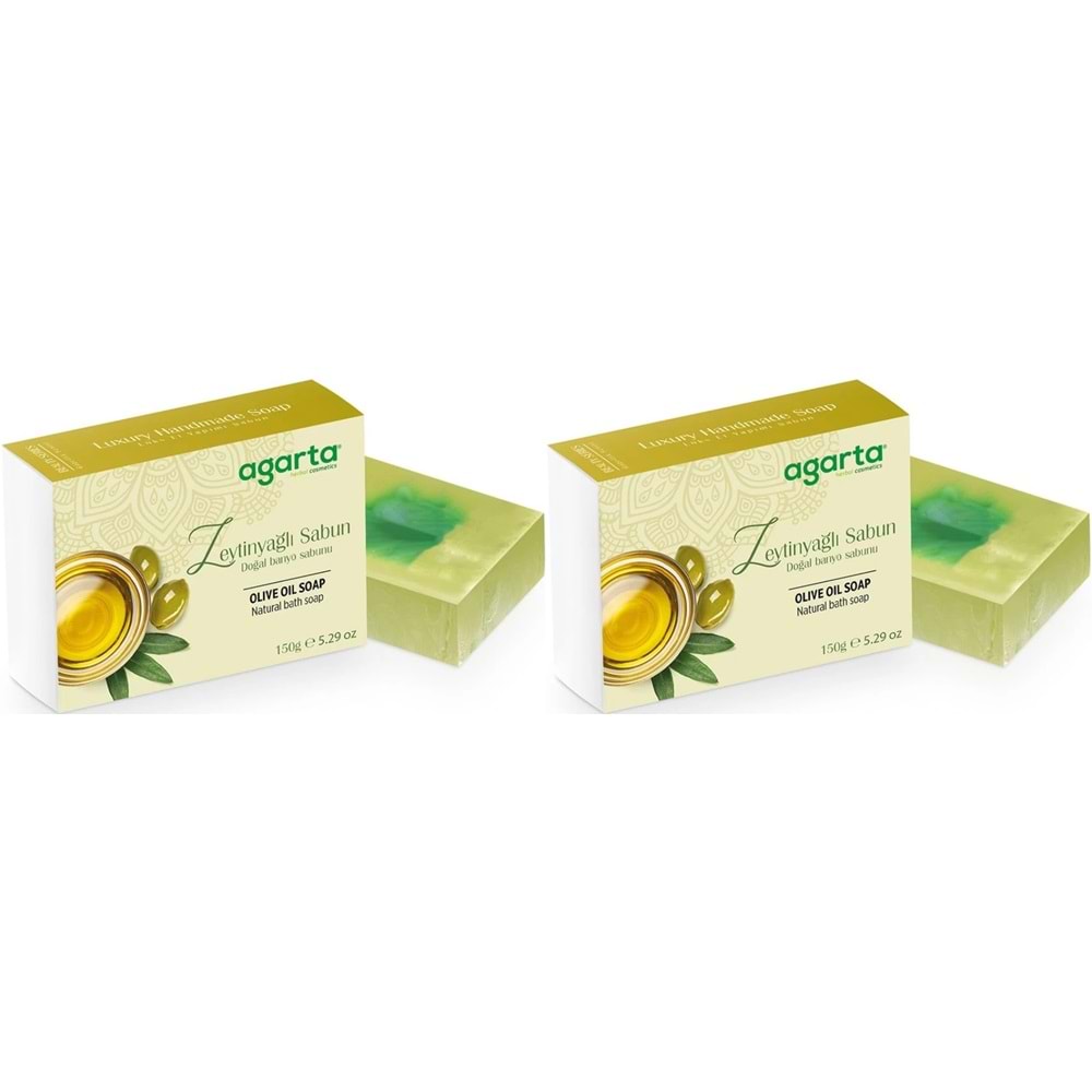 Agarta El Yapımı Doğal Sabun 150GR Zeytinyağlı (2 Li Set)