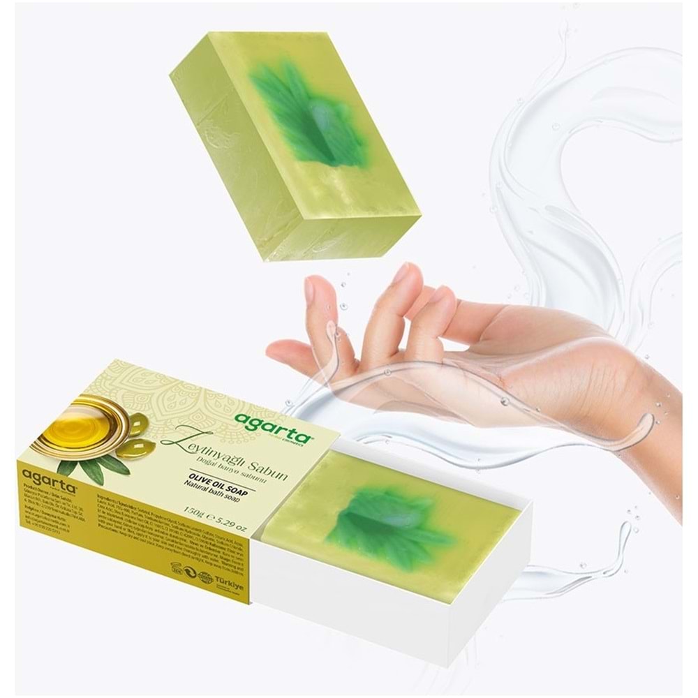 Agarta El Yapımı Doğal Sabun 150GR Zeytinyağlı (4 Lü Set)