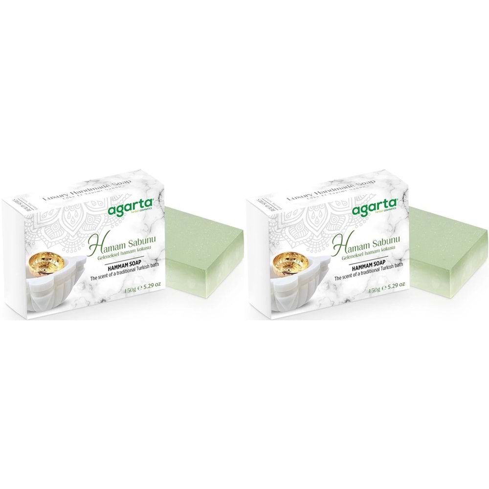 Agarta El Yapımı Doğal Sabun 150GR Hamam (2 Li Set)
