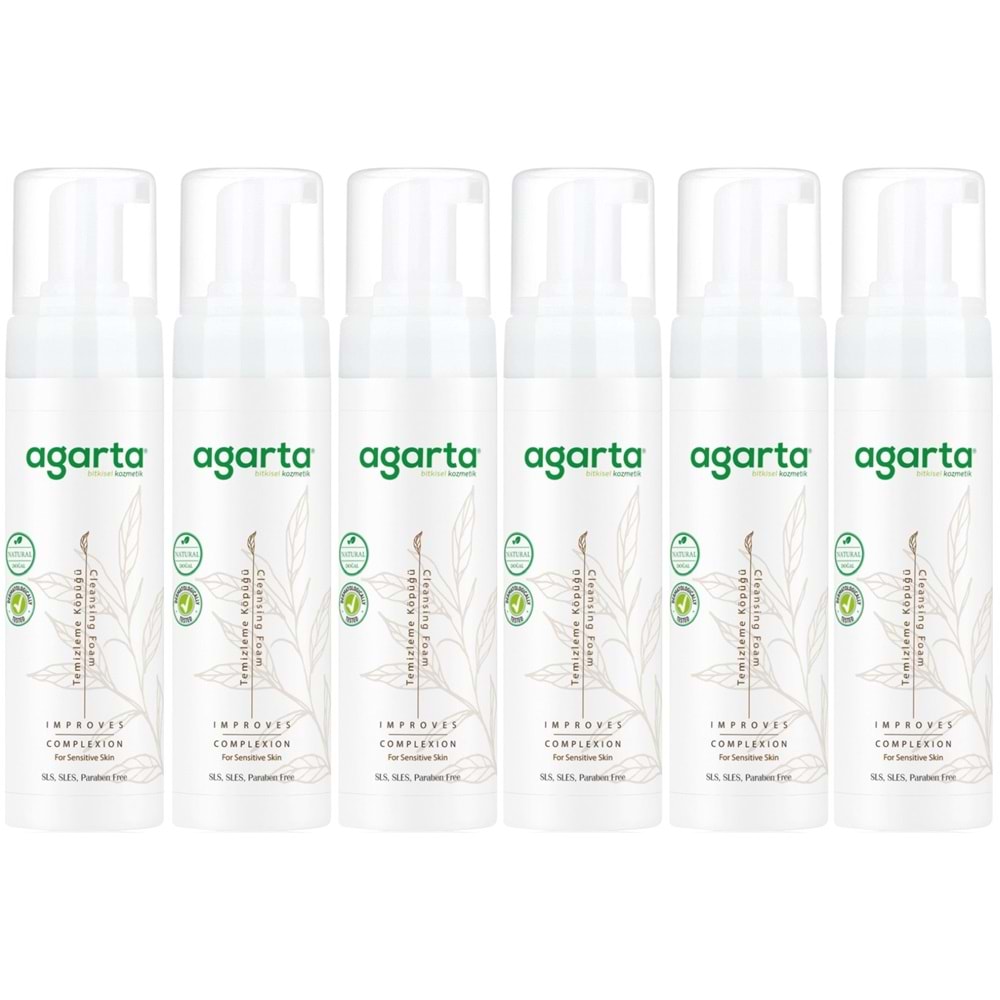 Agarta Doğal Yüz Temizleme Köpüğü 225ML (6 Lı Set)
