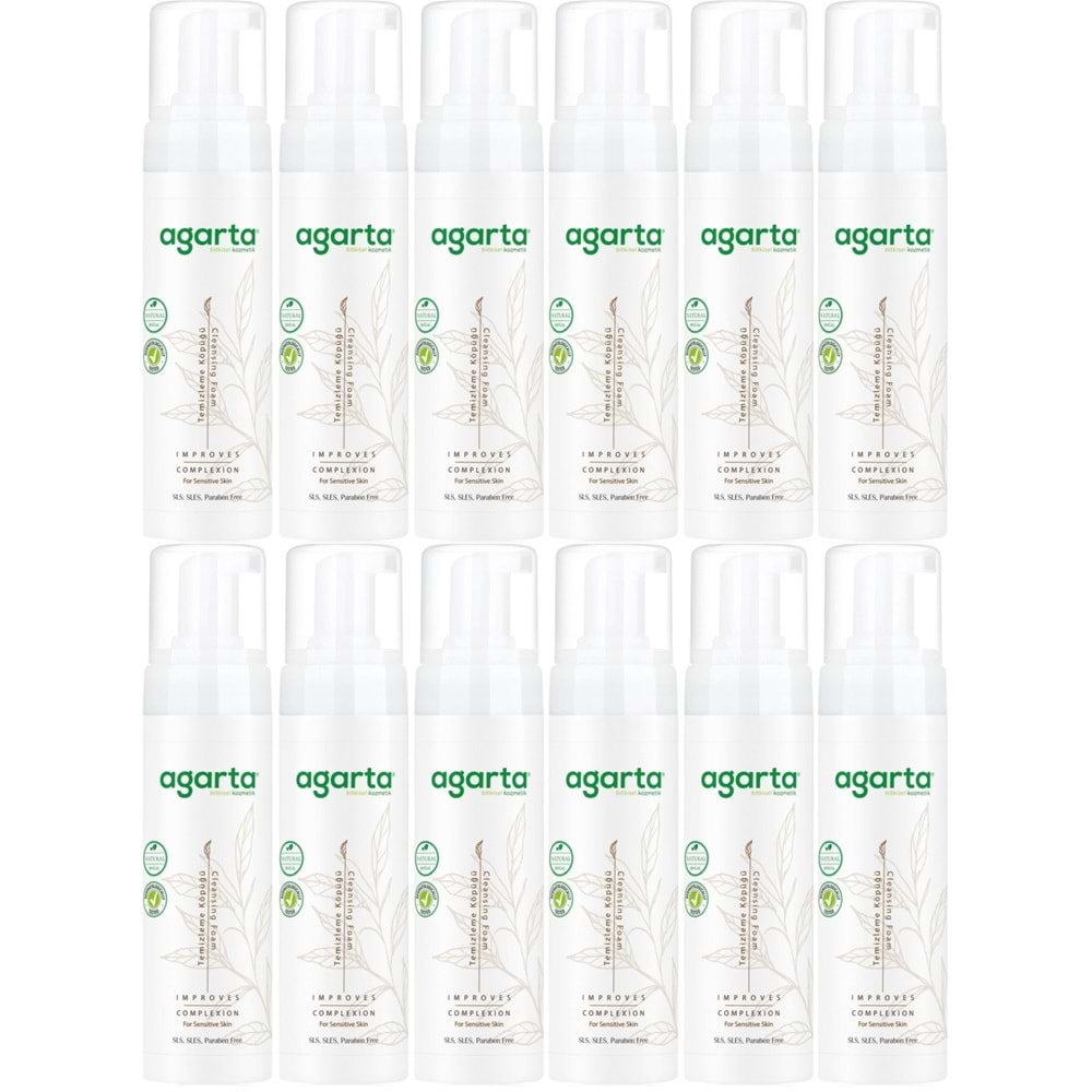 Agarta Doğal Yüz Temizleme Köpüğü 225ML (12 Li Set)
