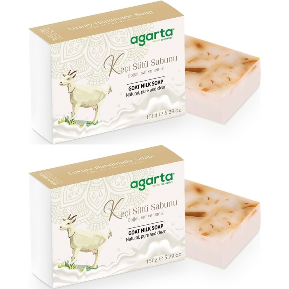 Agarta El Yapımı Doğal Sabun 150GR Keçi Sütü (2 Li Set)