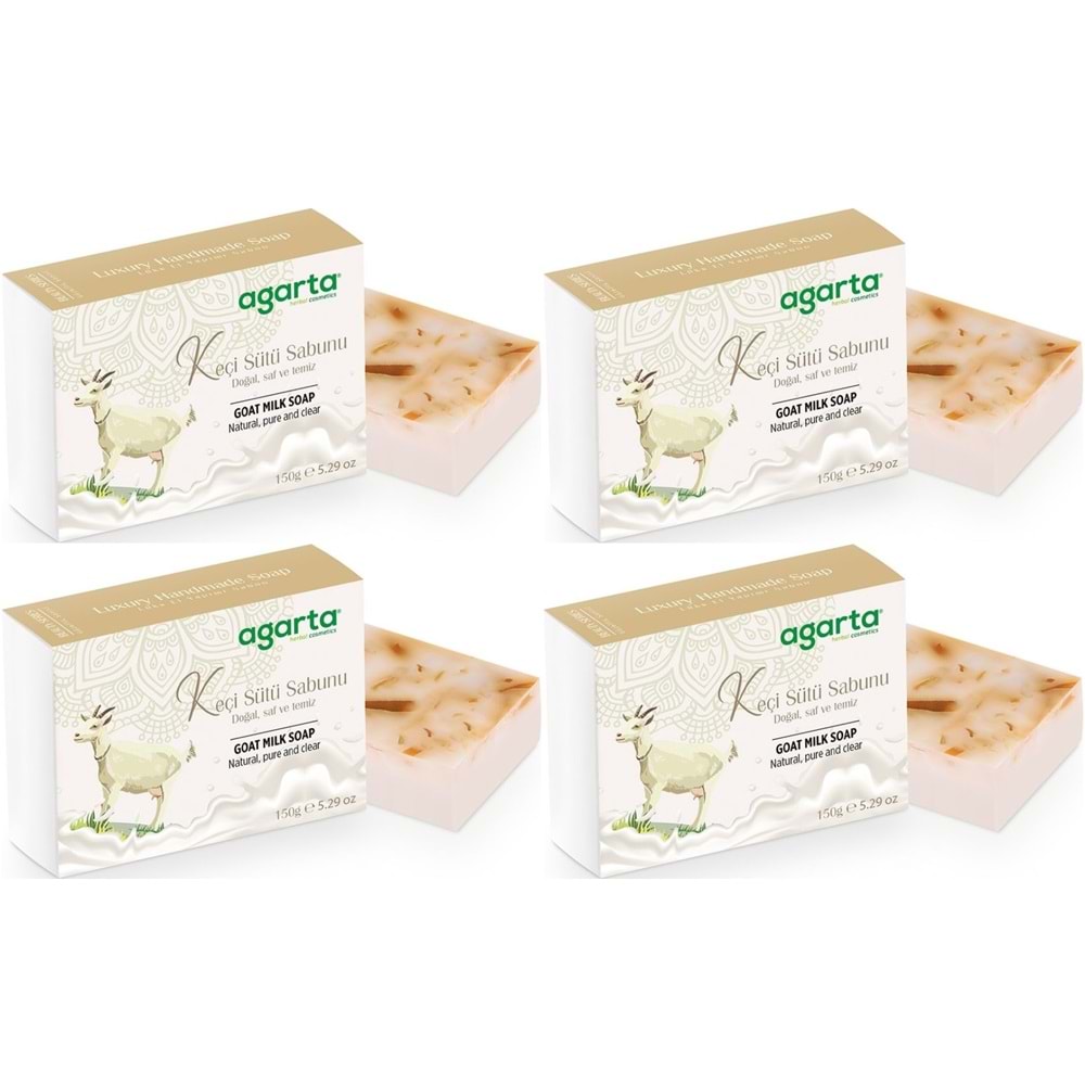 Agarta El Yapımı Doğal Sabun 150GR Keçi Sütü (4 Lü Set)