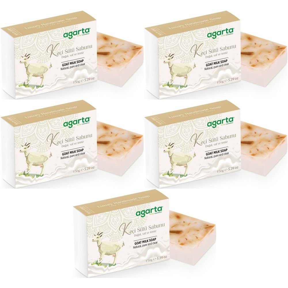 Agarta El Yapımı Doğal Sabun 150GR Keçi Sütü (5 Li Set)