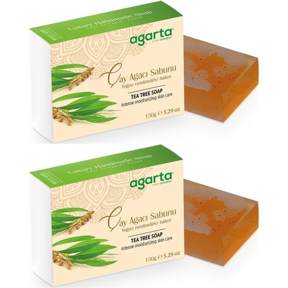 Agarta El Yapımı Doğal Sabun 150GR Çay Ağacı (2 Li Set)