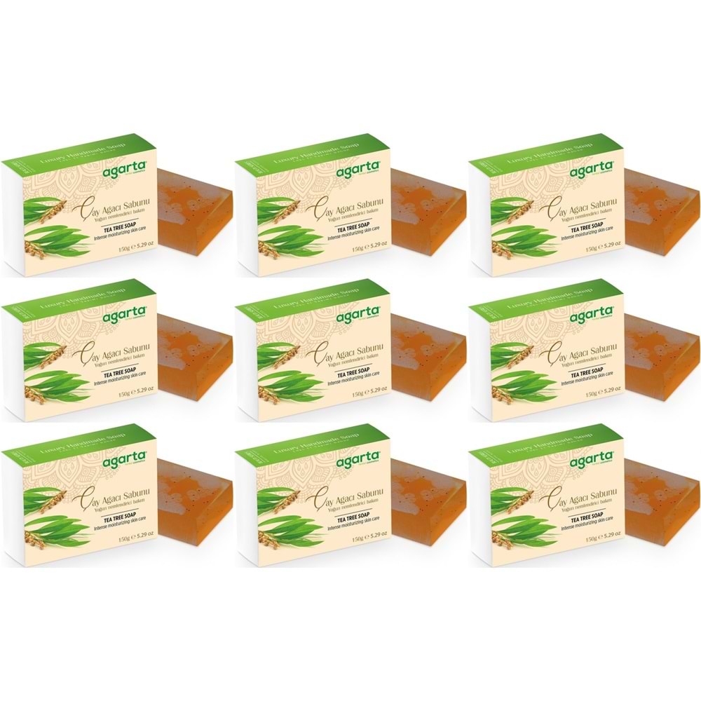 Agarta El Yapımı Doğal Sabun 150GR Çay Ağacı (9 Lu Set)