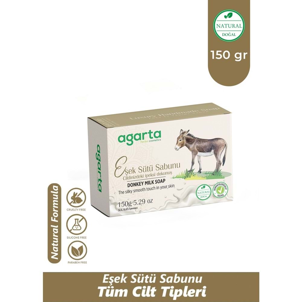 Agarta El Yapımı Doğal Sabun 150GR Eşek Sütü (12 Li Set)