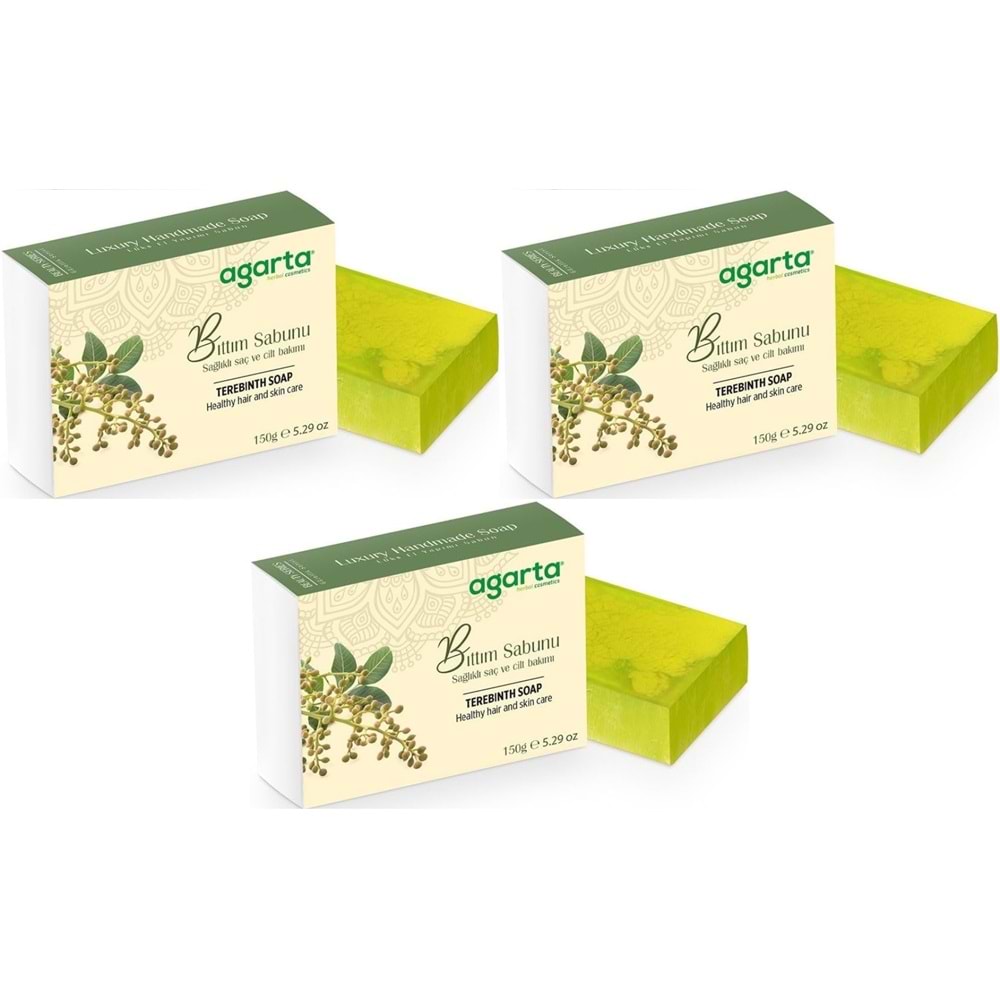 Agarta El Yapımı Doğal Sabun 150GR Bıttım (3 Lü Set)