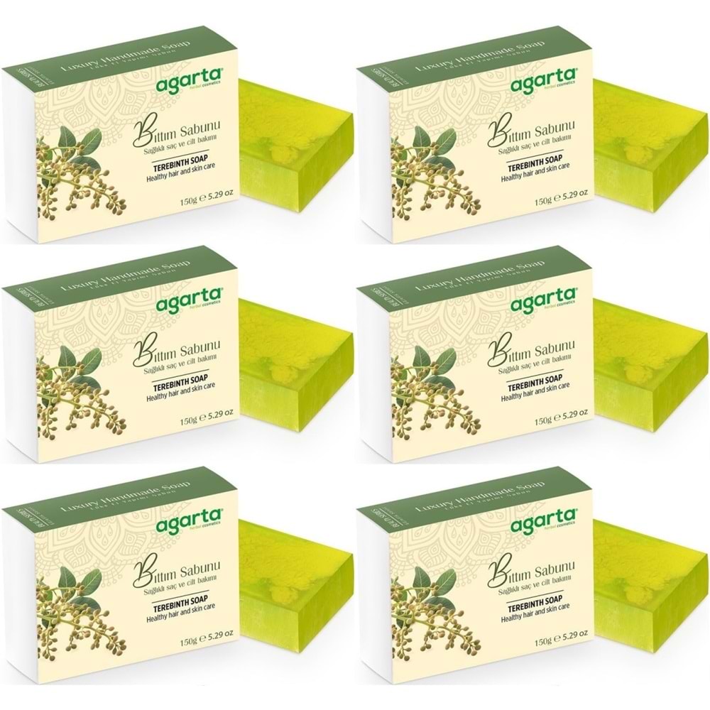 Agarta El Yapımı Doğal Sabun 150GR Bıttım (6 Lı Set)