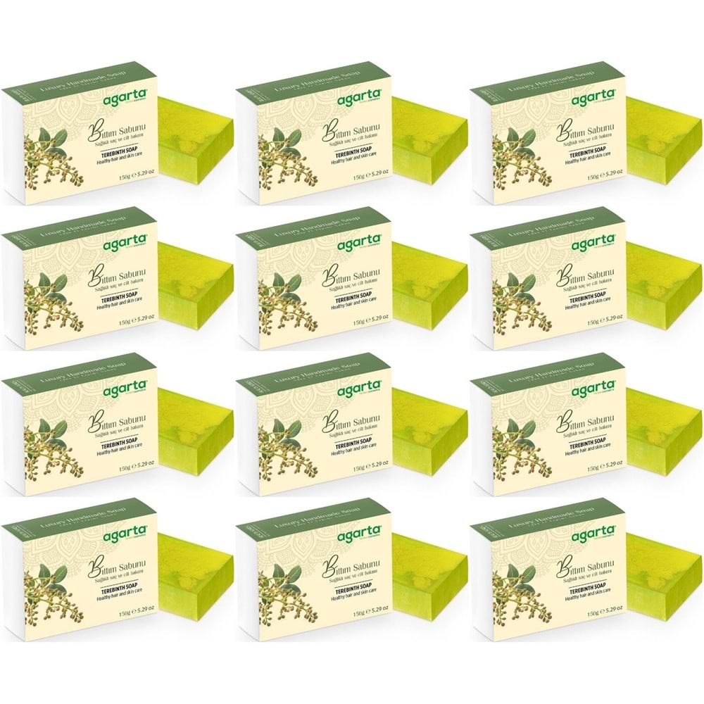 Agarta El Yapımı Doğal Sabun 150GR Bıttım (12 Li Set)