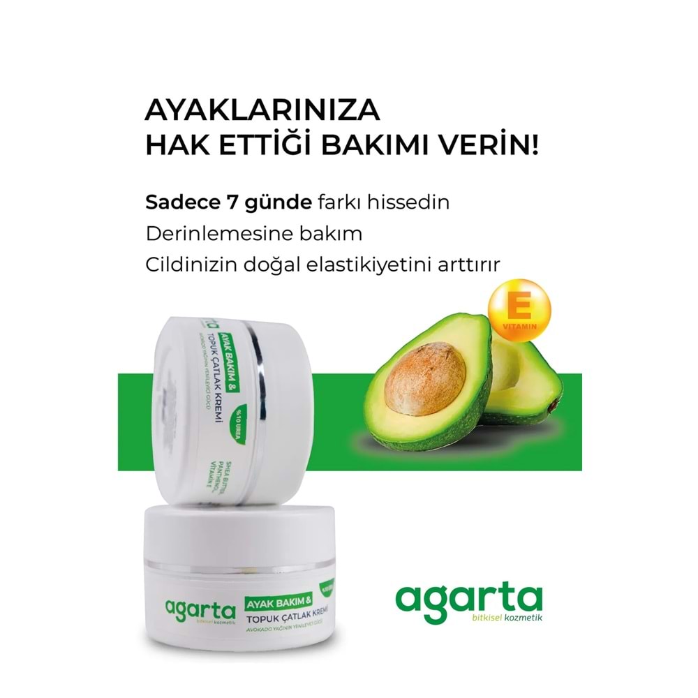 Agarta Ayak ve Topuk Çatlak Bakım Kremi 100ML (2 Li Set)