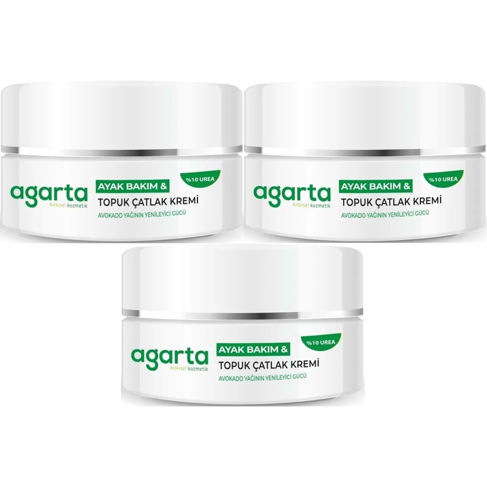Agarta Ayak ve Topuk Çatlak Bakım Kremi 100ML (3 Lü Set)